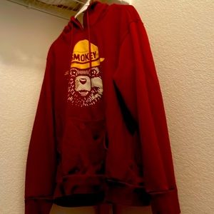 Smokey the bear hoody. Never warn size L